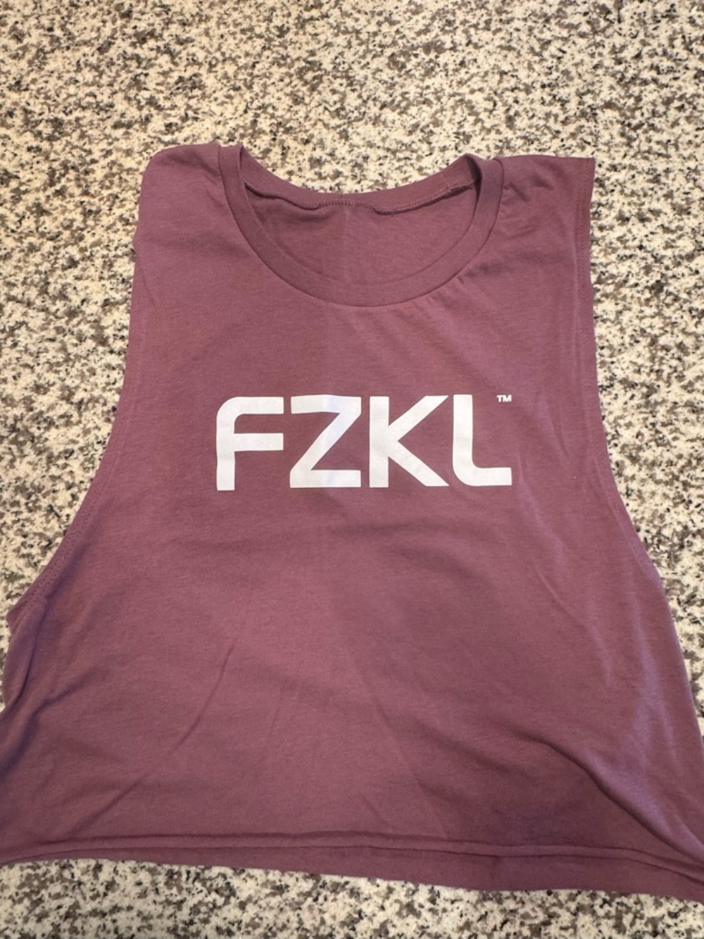 FZKL - Women's Muscle Tank — Purple Logo Crop Top